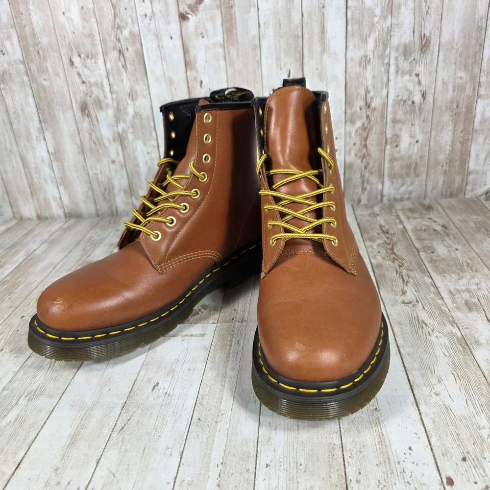 Dr. Martens 1460 Padded Collar Leather Ankle Boots US 10 Womens Brown‎